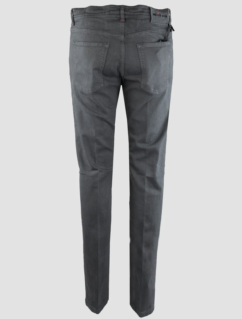 Kiton Gray Cotton Ea Jeans