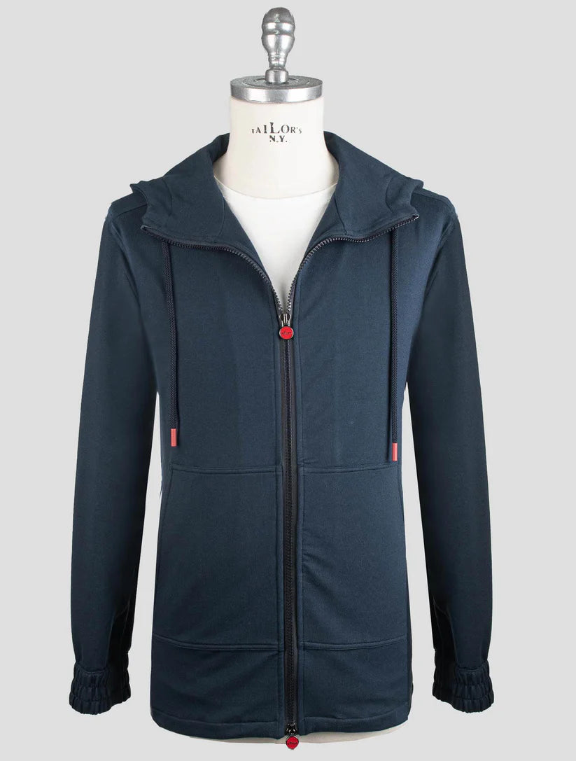 Kiton Blue Cotton Ea Tracksuit Short Pants