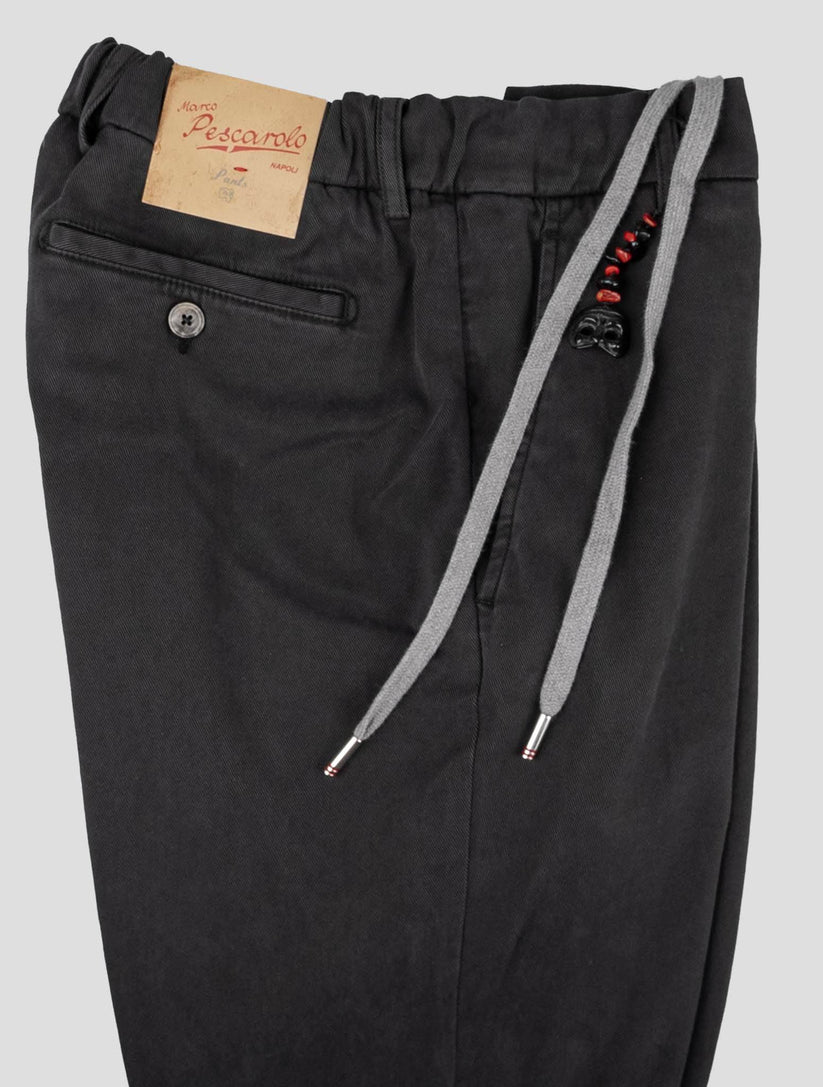 Marco Pescarolo Black Lycra Cotton Ea Pants