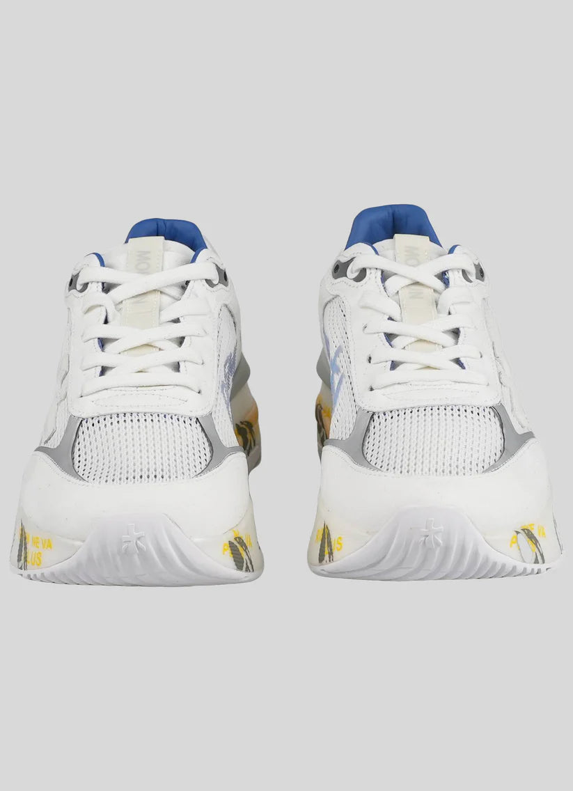 Premiata White Pl PU PA Ea Leather Sneakers