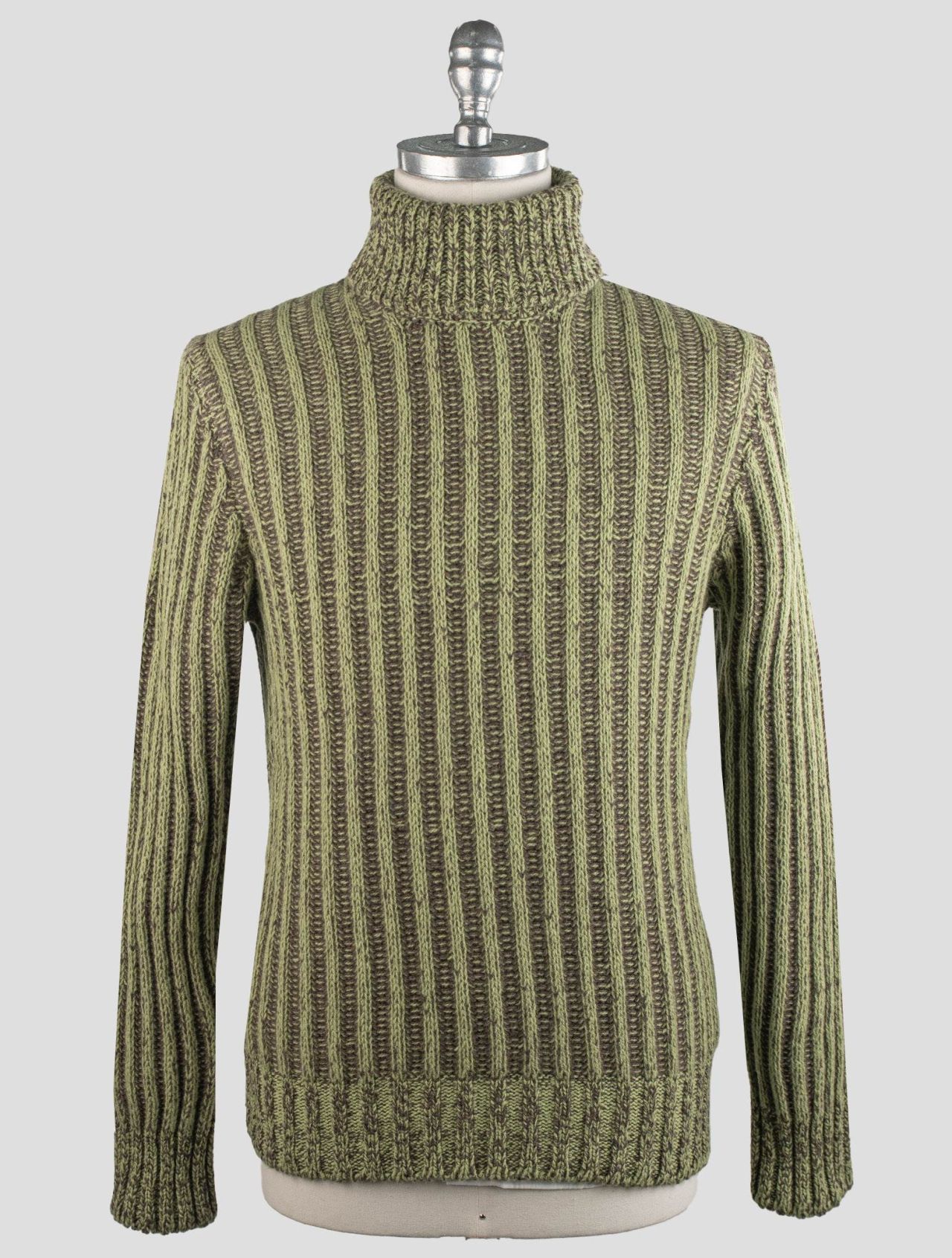 Gran Sasso Green Virgin Wool Sweater Turtleneck
