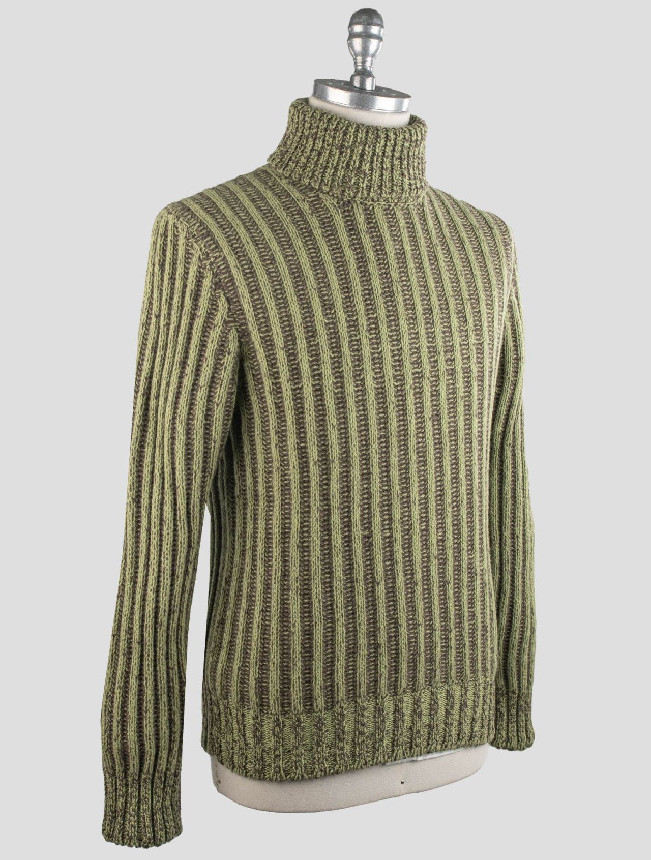Gran Sasso Green Virgin Wool Sweater Turtleneck
