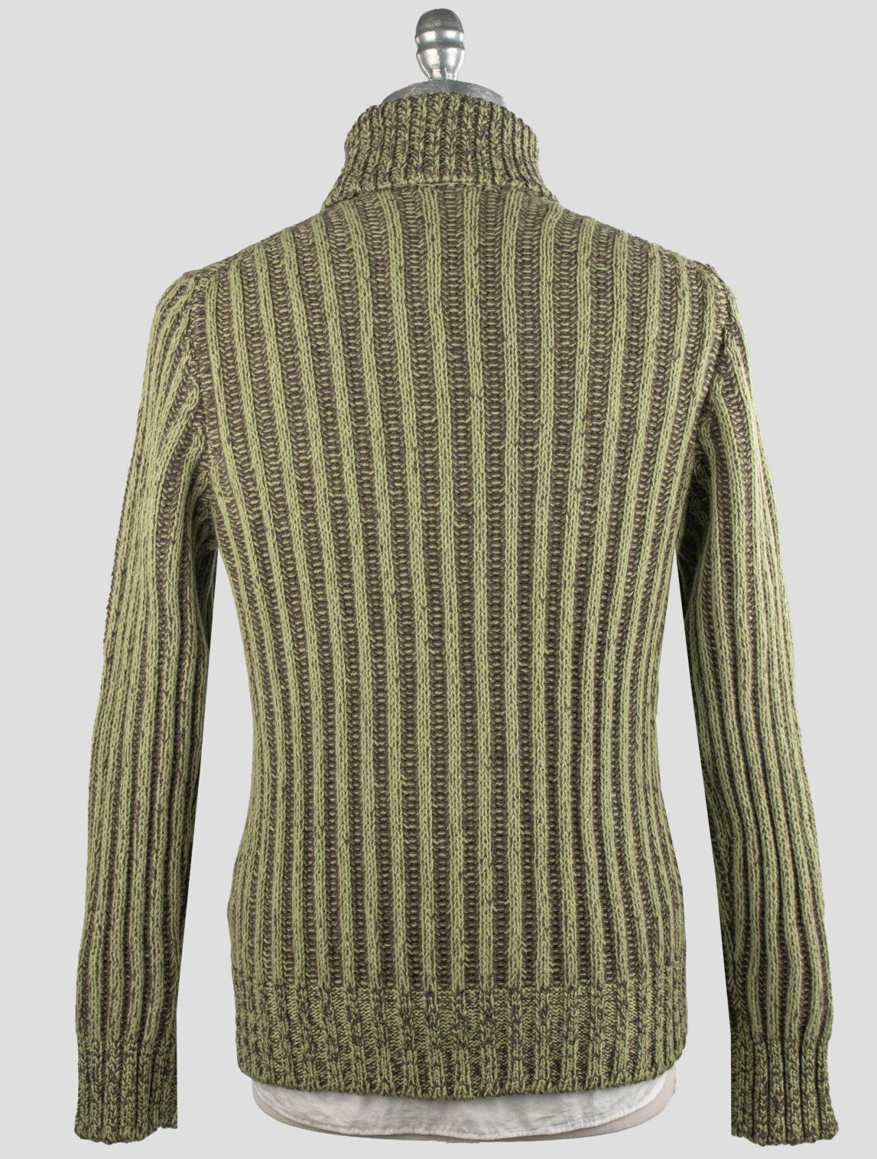 Gran Sasso Green Virgin Wool Sweater Turtleneck