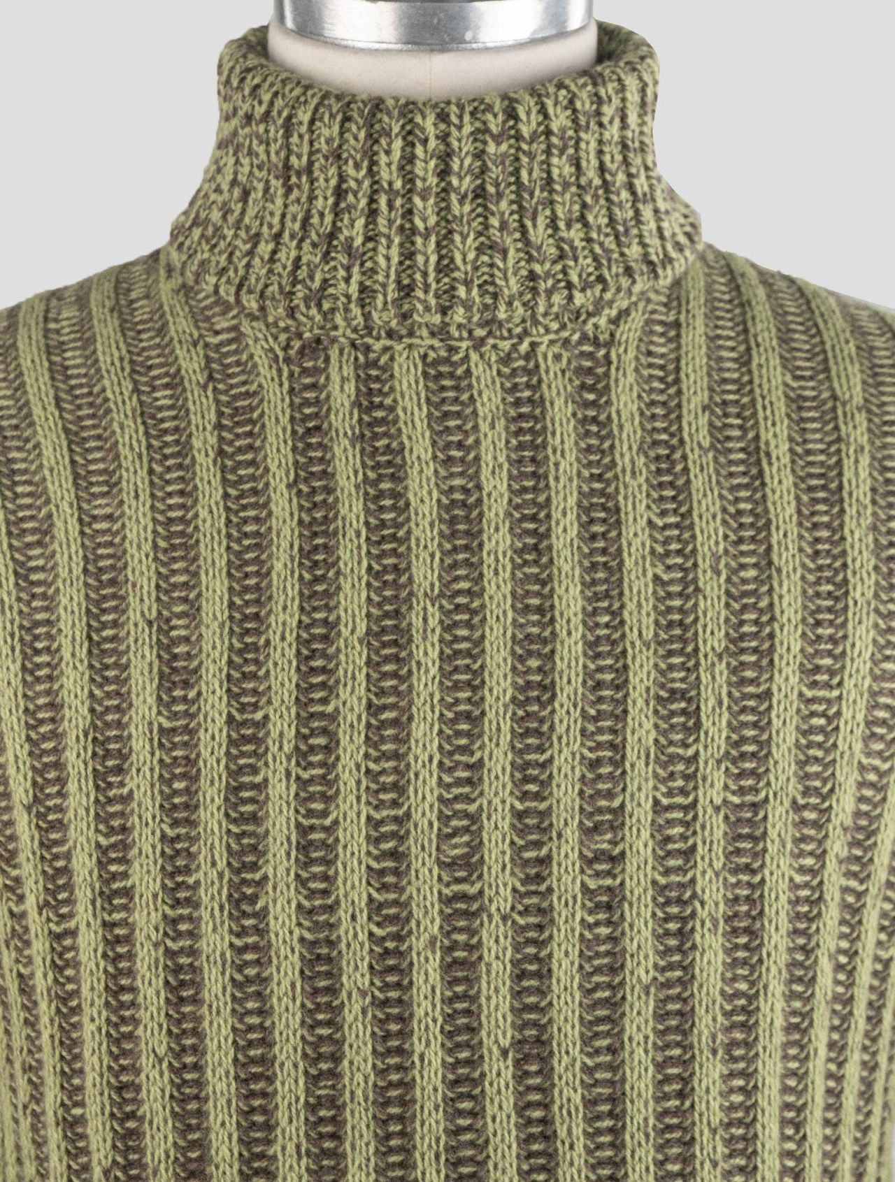 Gran Sasso Green Virgin Wool Sweater Turtleneck