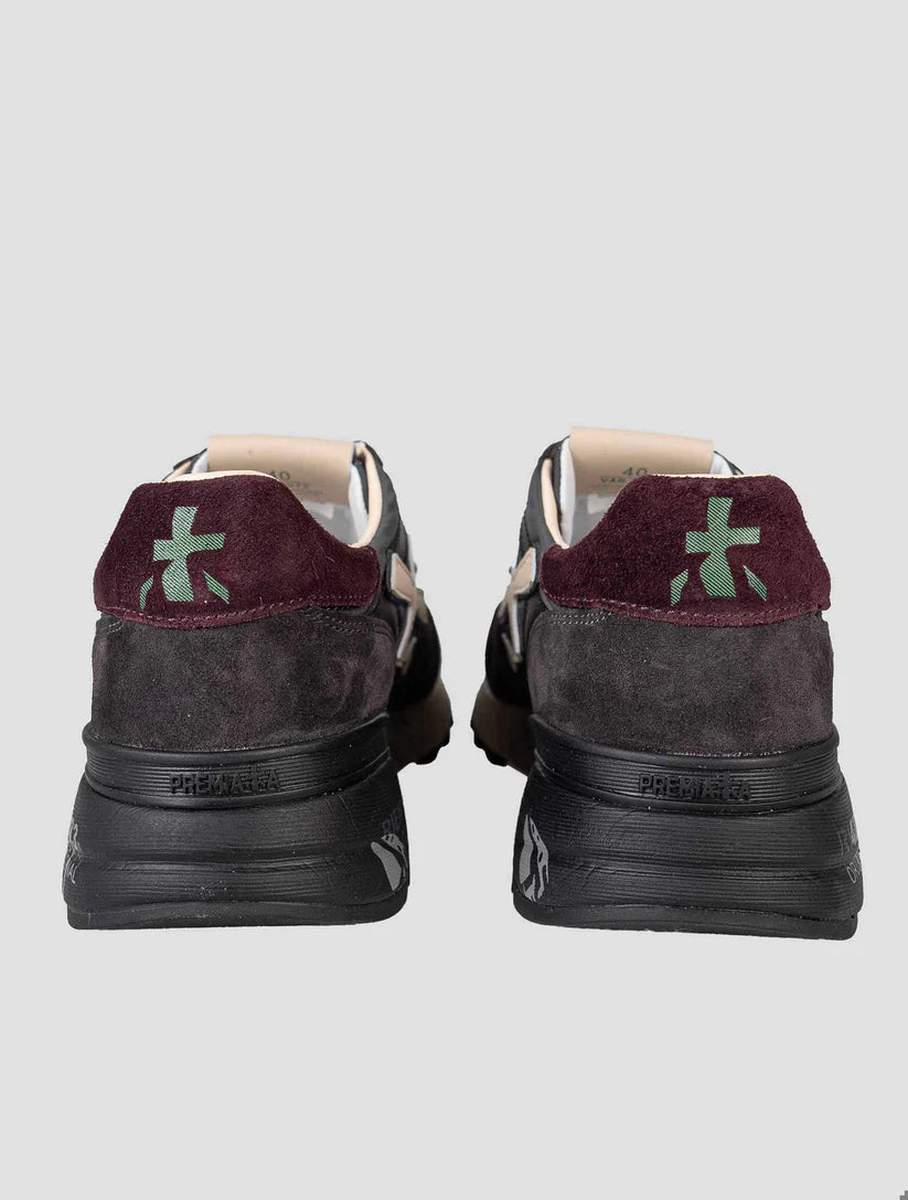 Premiata Gray Pa Leather Suede Pu Sneakers