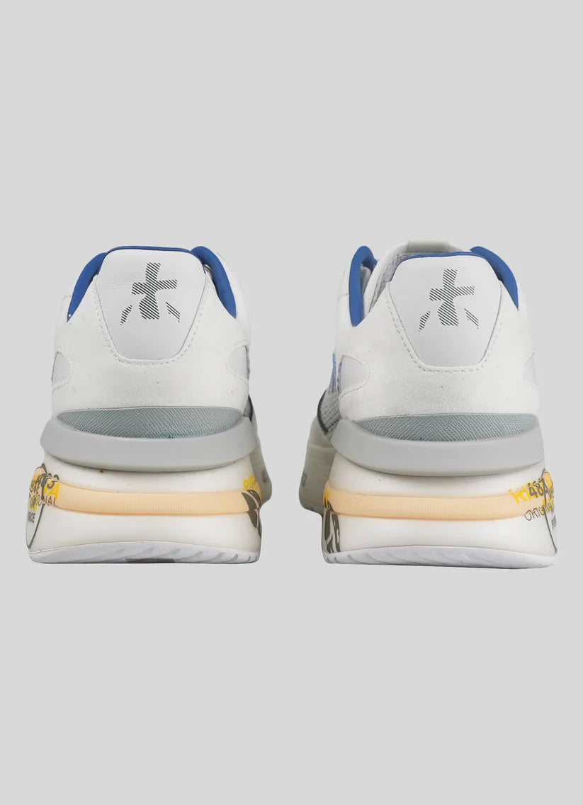 Premiata White Pl PU PA Ea Leather Sneakers