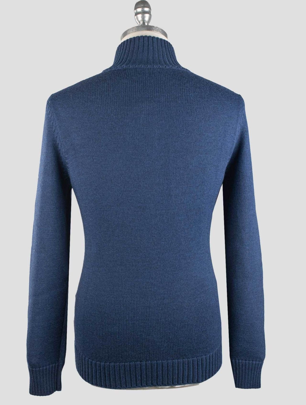 Gran Sasso Blue Virgin Wool Sweater Cardigan