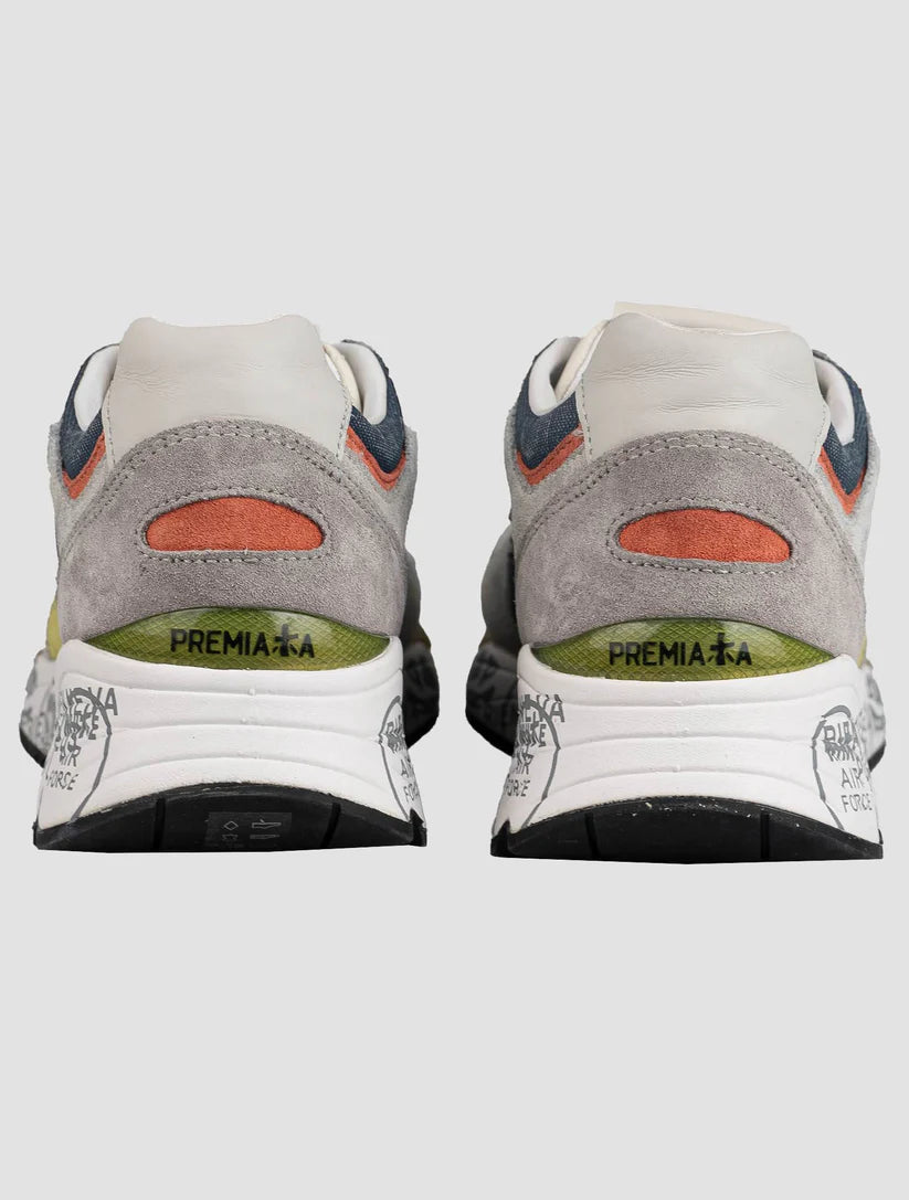 Premiata Multicolor Leather Suede Pa Cotton Sneakers