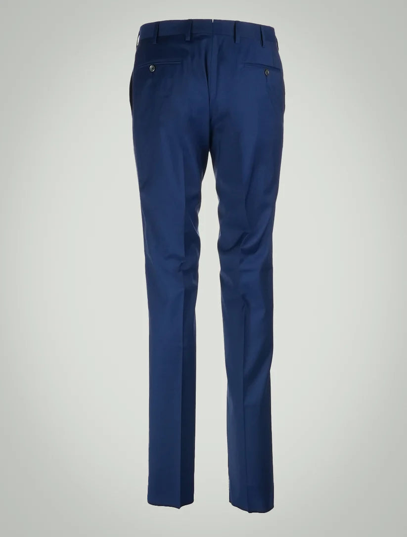 MARCO PESCAROLO Blue Wool Dress Pants