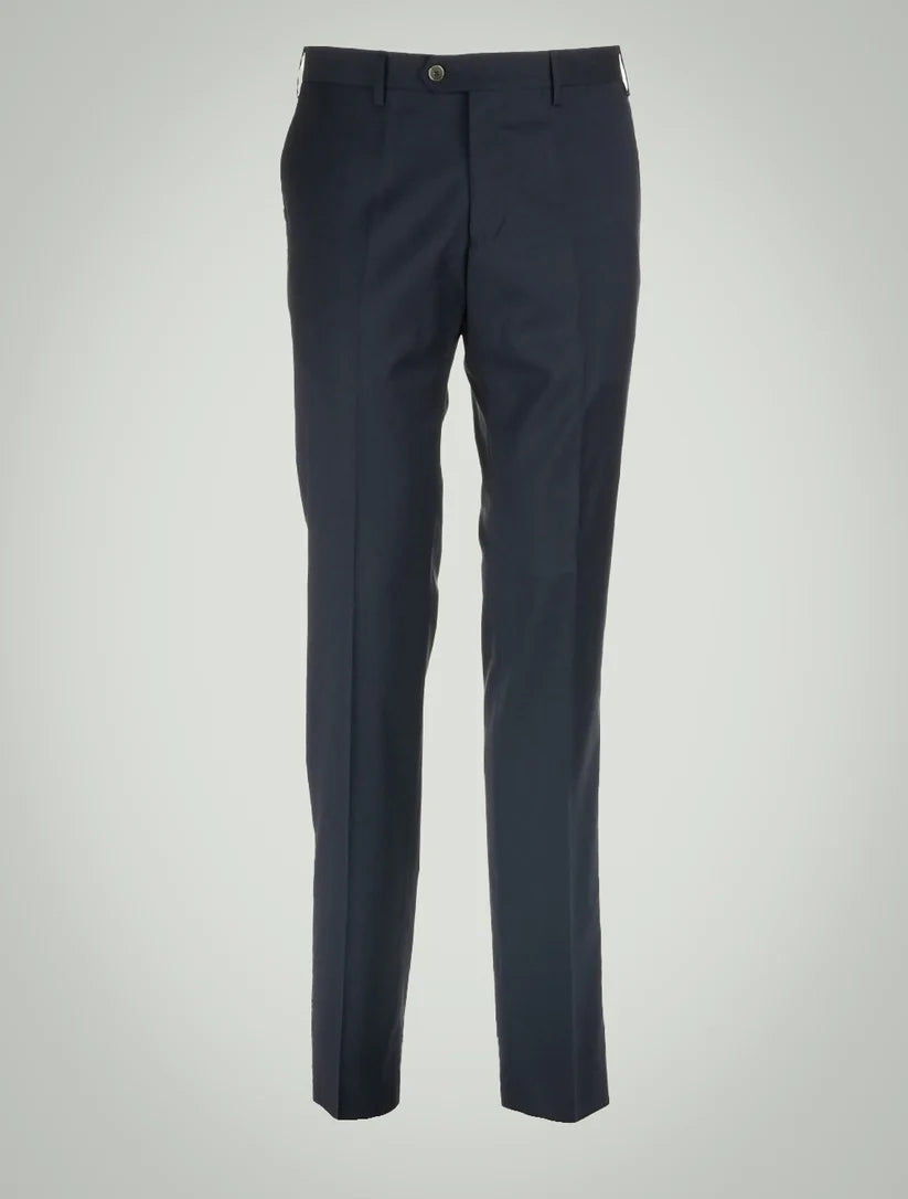 MARCO PESCAROLO Dark Blue Wool Dress Pants
