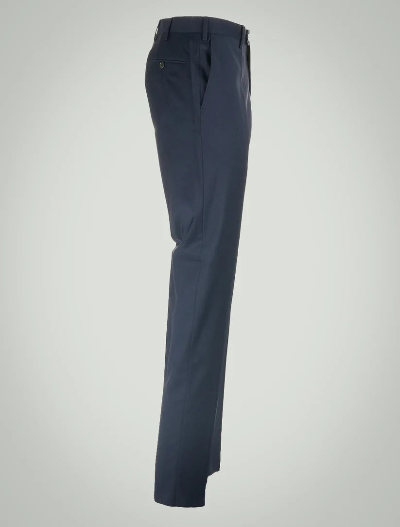 MARCO PESCAROLO Dark Blue Wool Dress Pants