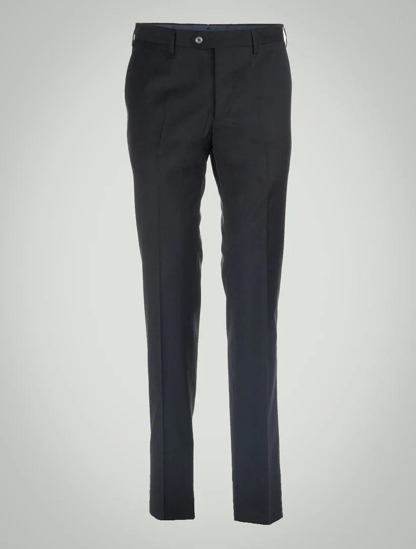 MARCO PESCAROLO Dark Blue Wool Dress Pants