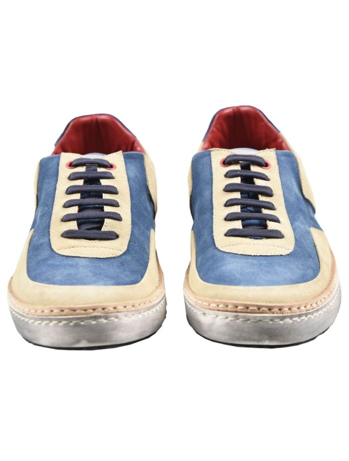 Kiton Multicolor Leather Suede Sneakers