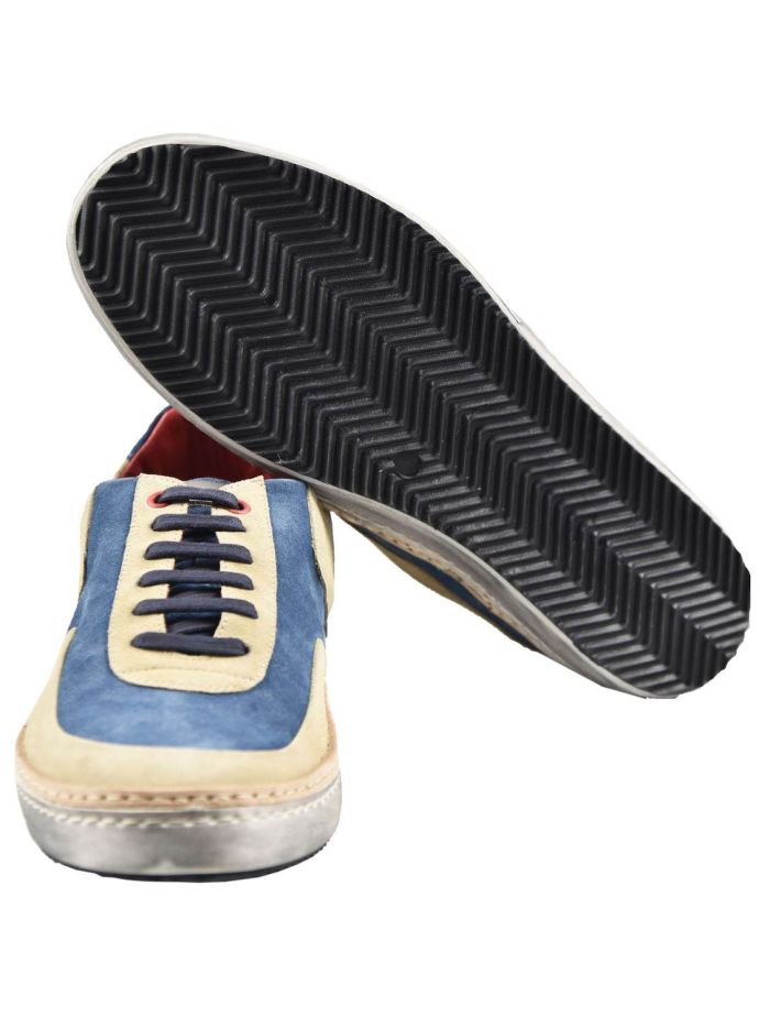 Kiton Multicolor Leather Suede Sneakers