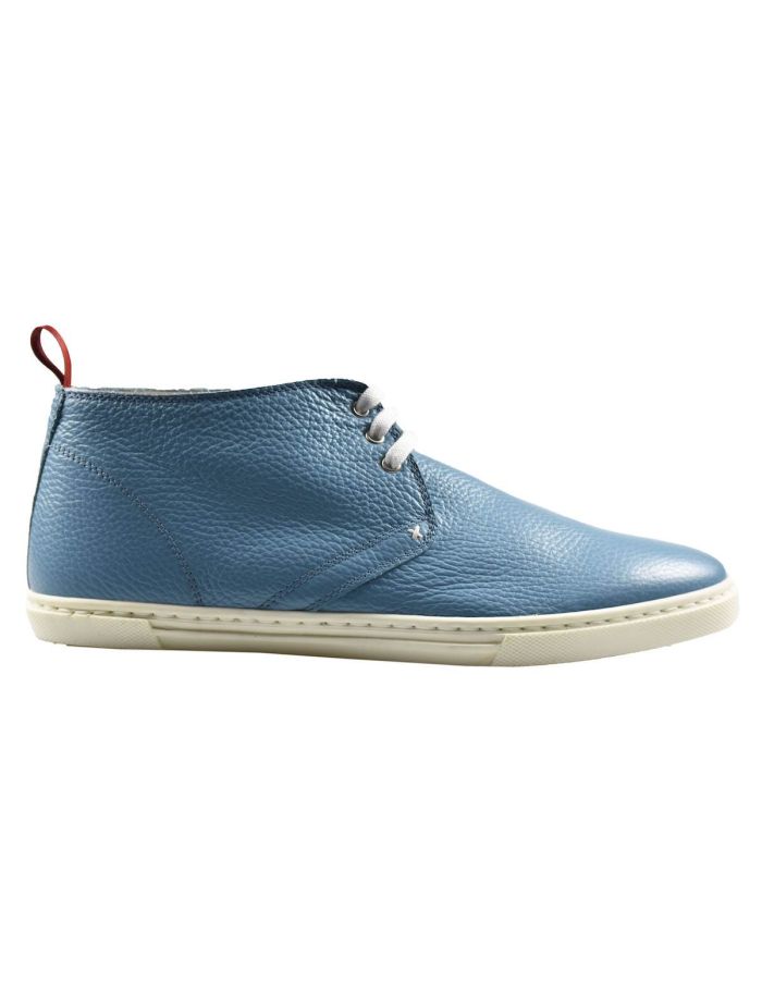 Kiton Light Blue Leather Sneakers