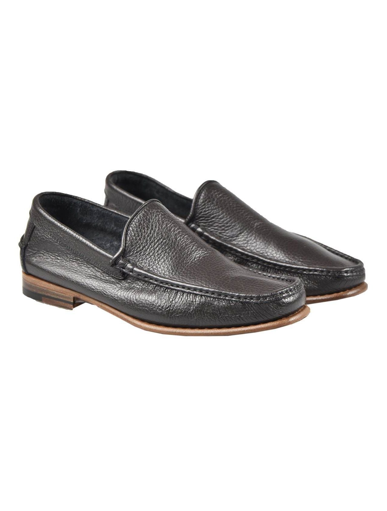 Kiton Brown Leather Loafers