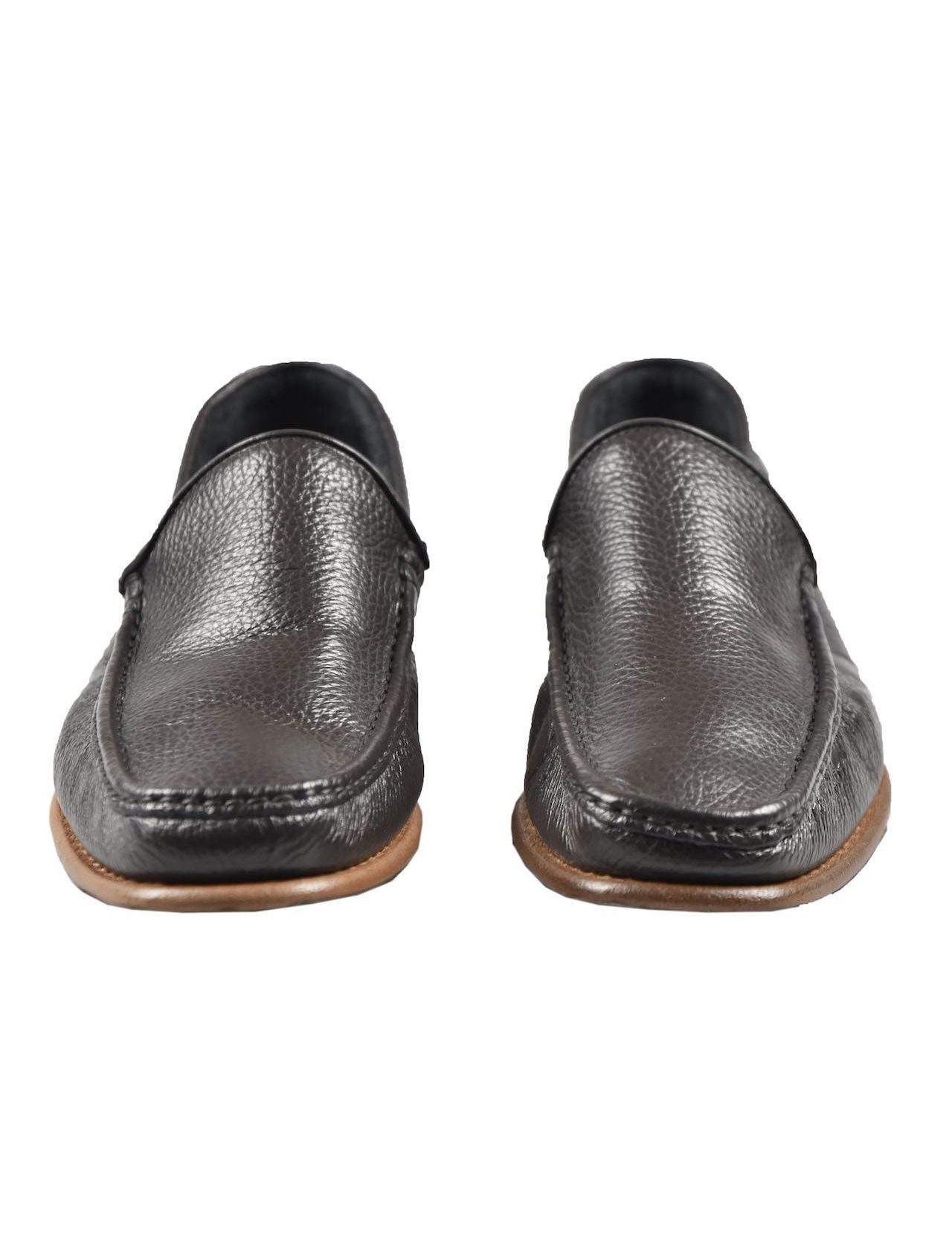 Kiton Brown Leather Loafers