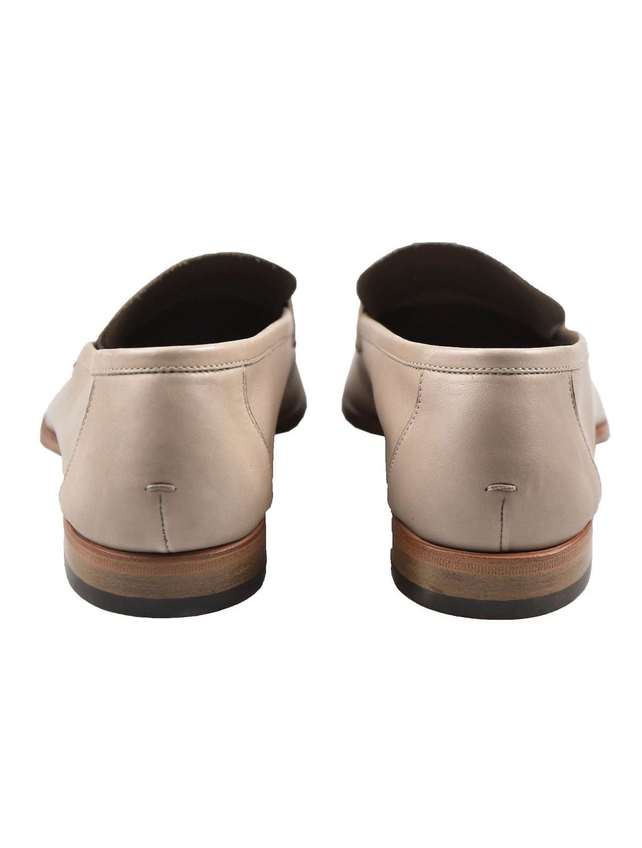 Kiton Beige Leather Loafers