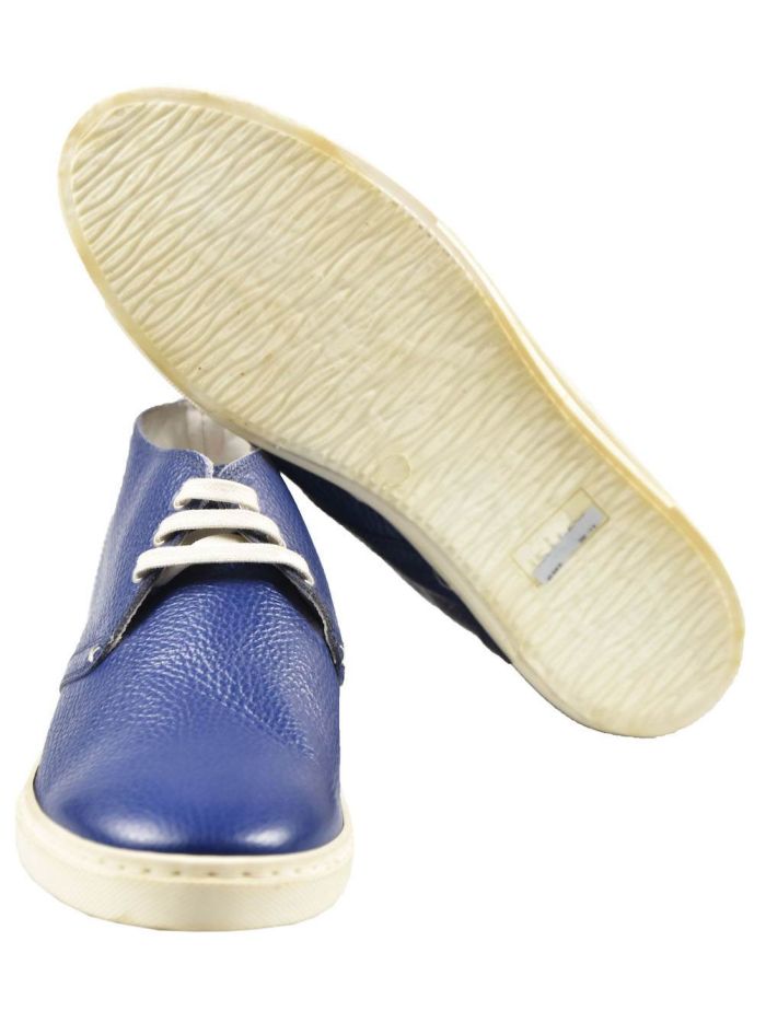 Kiton Blue Leather Sneakers