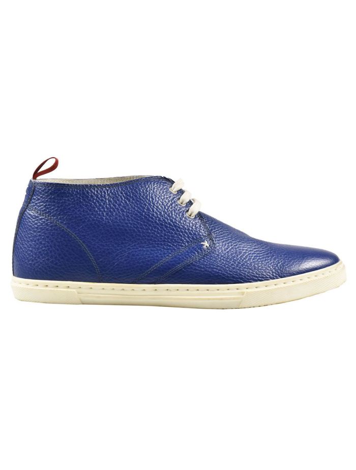 Kiton Blue Leather Sneakers