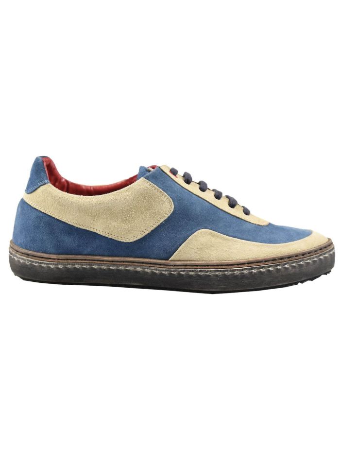 Kiton Multicolor Leather Suede Sneakers