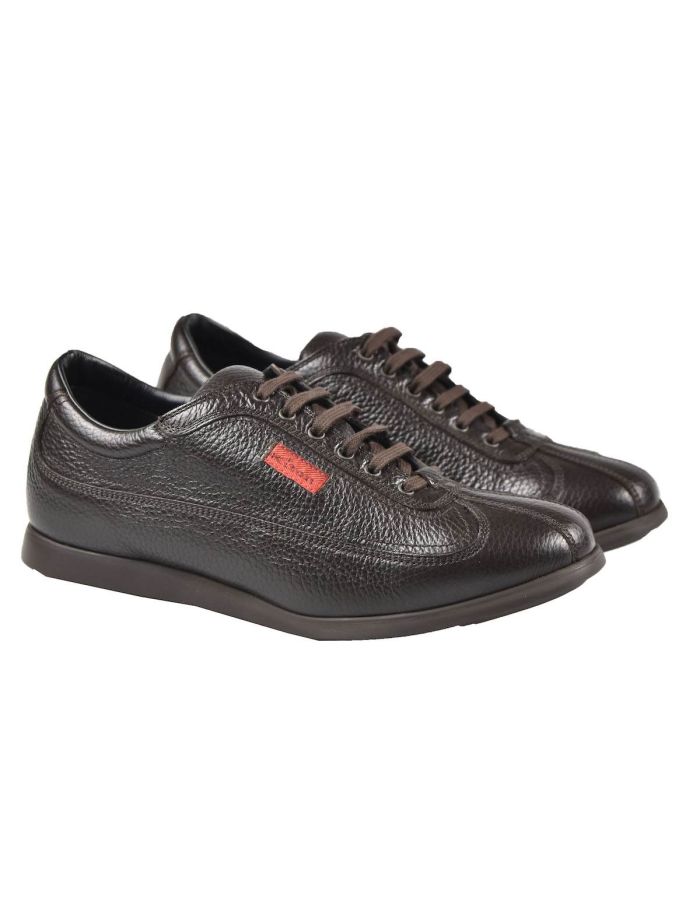 Kiton Brown Leather Sneakers
