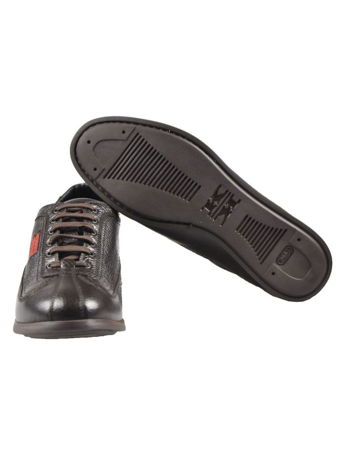 Kiton Brown Leather Sneakers