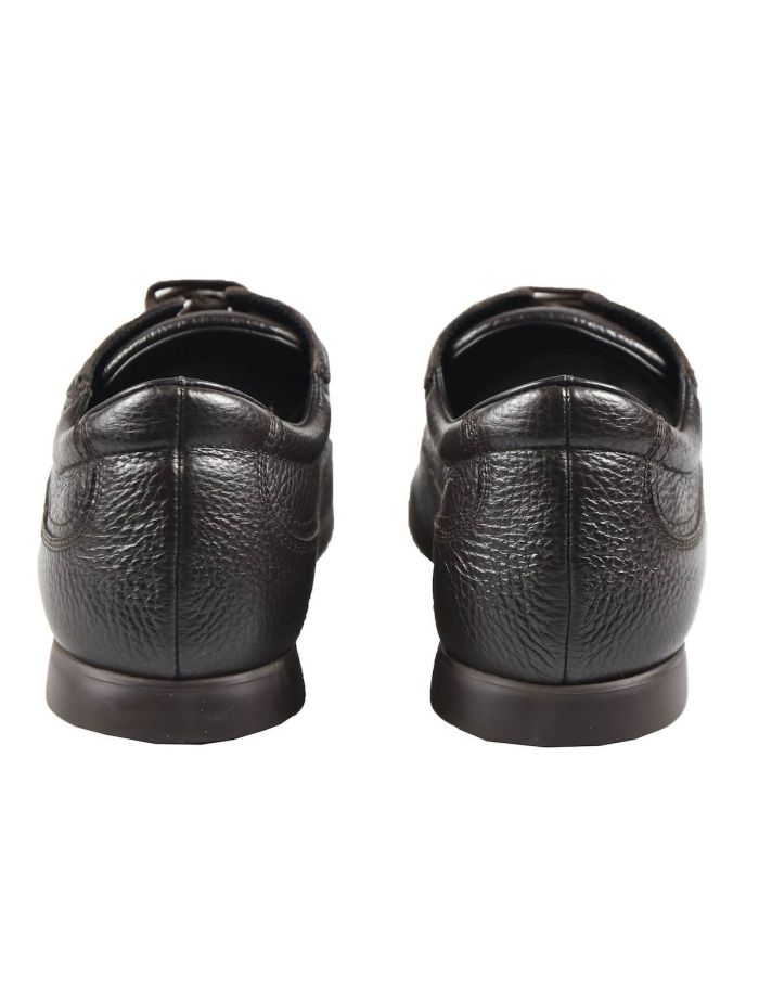 Kiton Brown Leather Sneakers