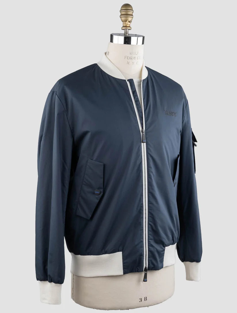 KNT Kiton Blue Cotton Coat
