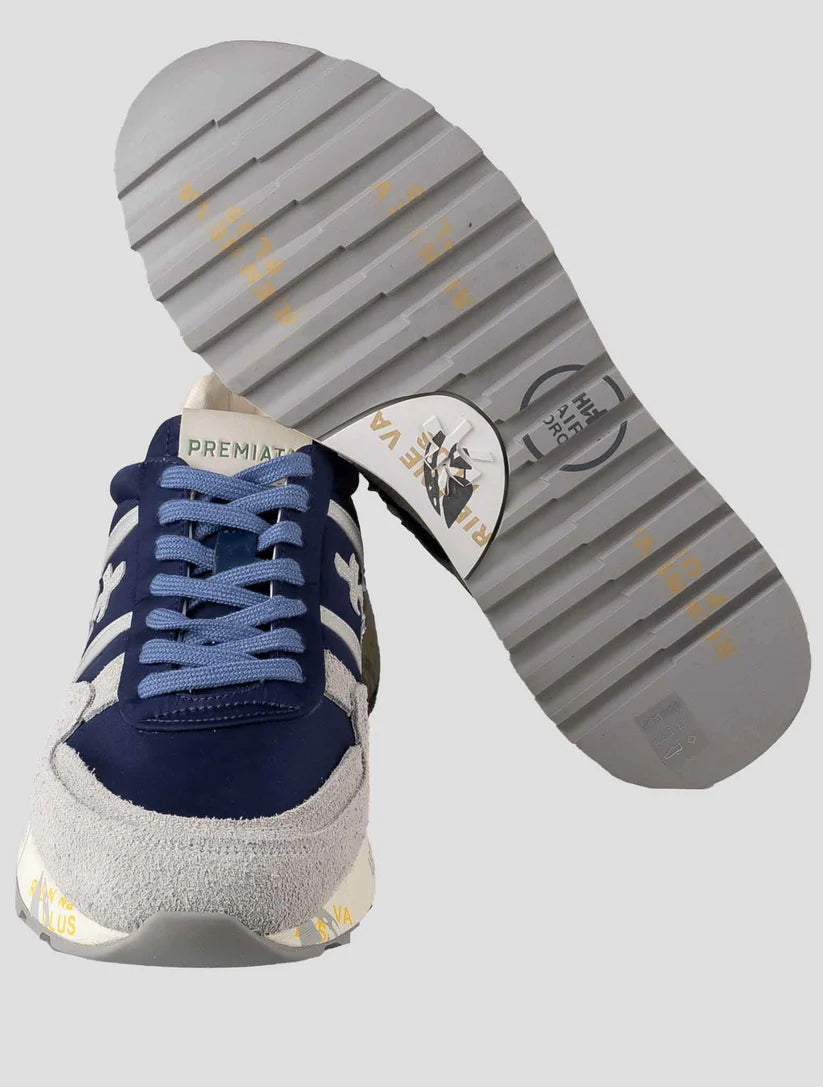 Premiata Gray Leather Suede Pa Pu Sneakers