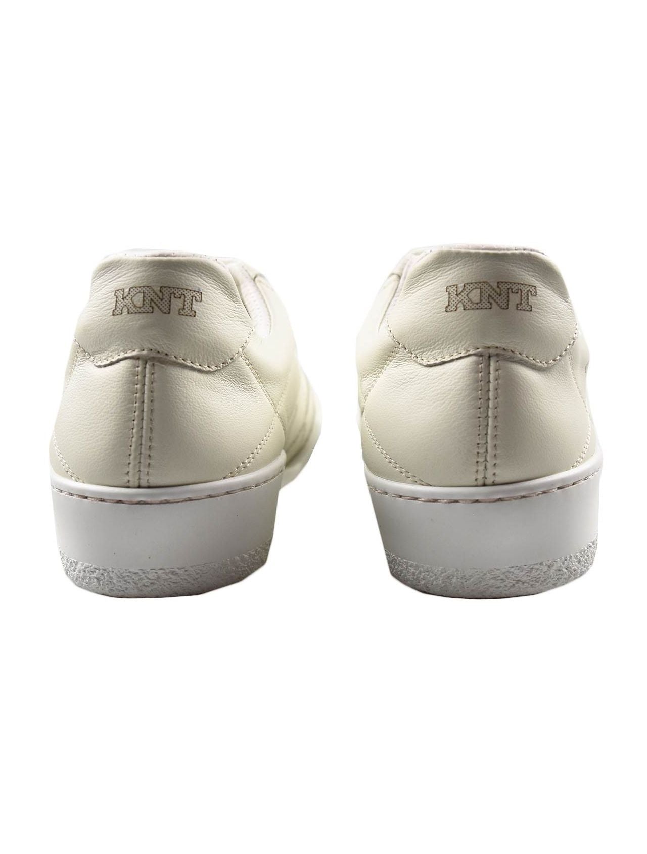 KNT Kiton White Leather Calfskin Sneakers