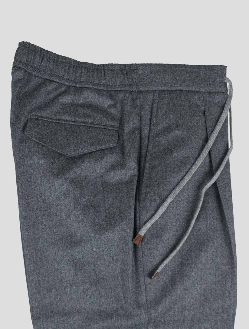 Barba Napoli Gray Virgin Wool Pant