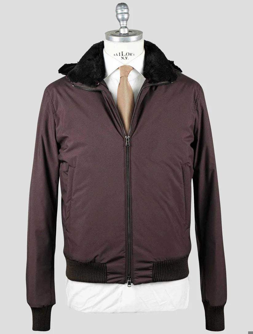 Barba Napoli Brown Pl Pu with Lapin Fur Coat