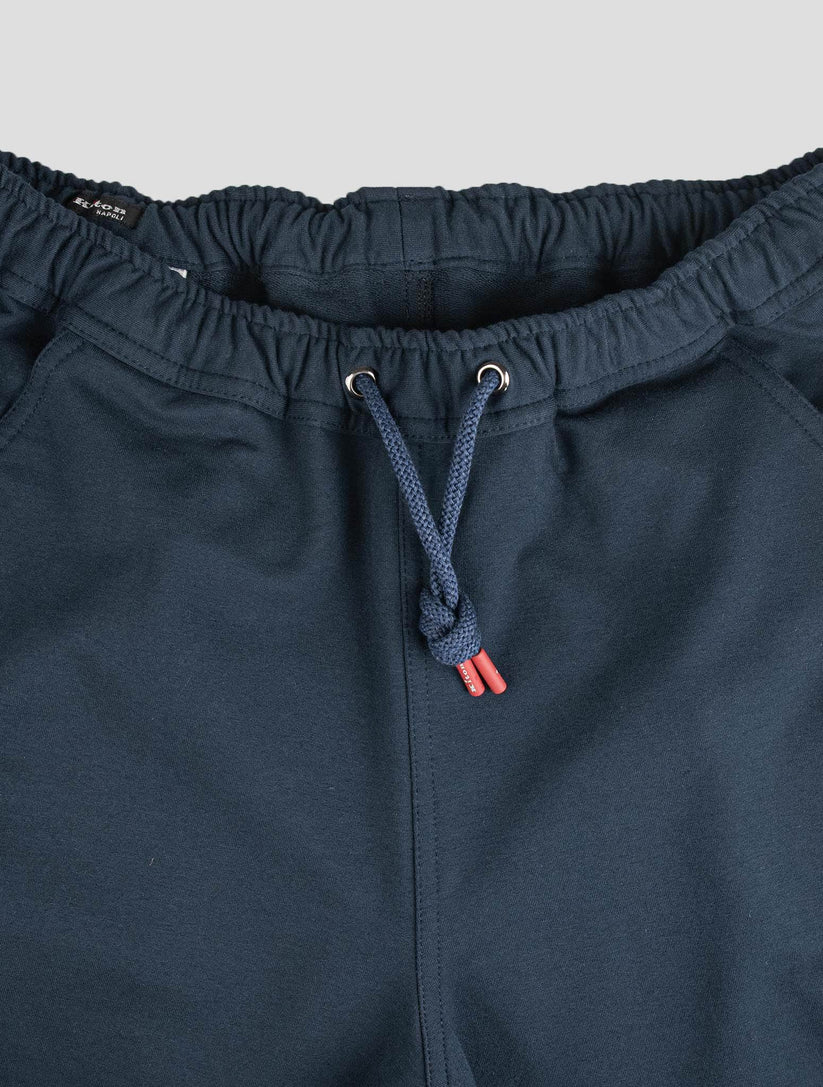 Kiton Blue Cotton Ea Tracksuit Short Pants