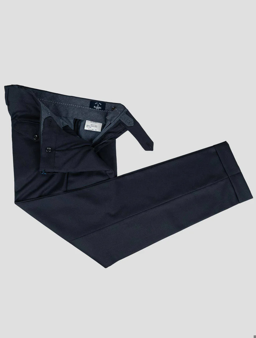 Barba Napoli Blue Virgin Wool Pant