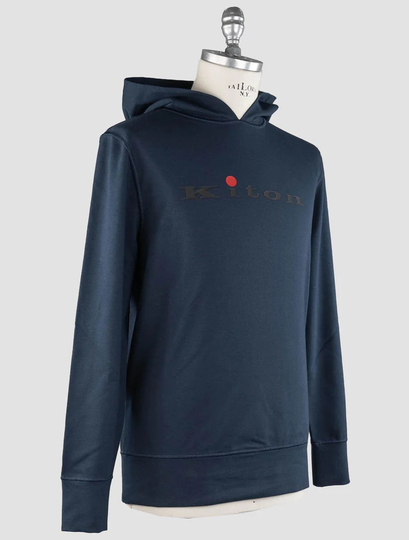 Kiton Blue Cotton Ea Sweater