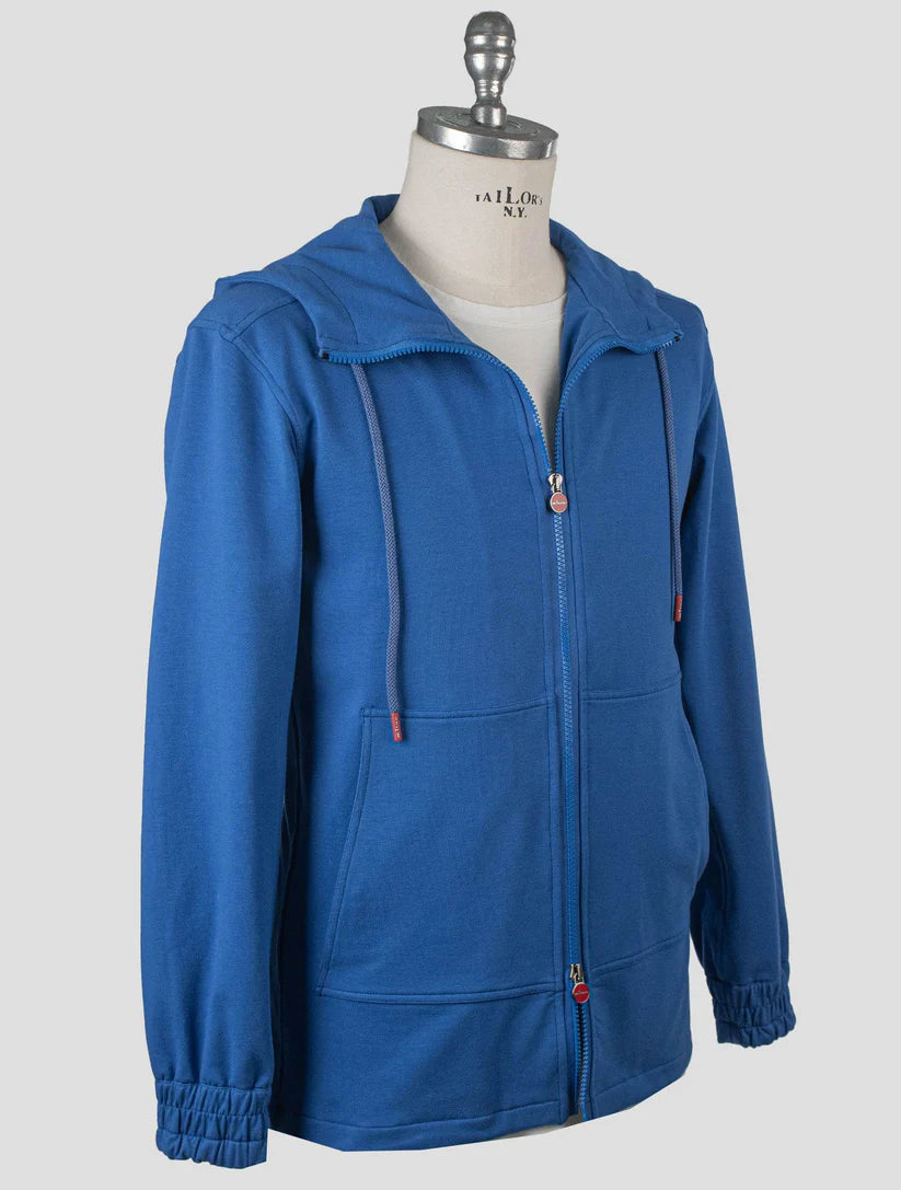 Kiton Blue Cotton Ea Tracksuit Short Pants