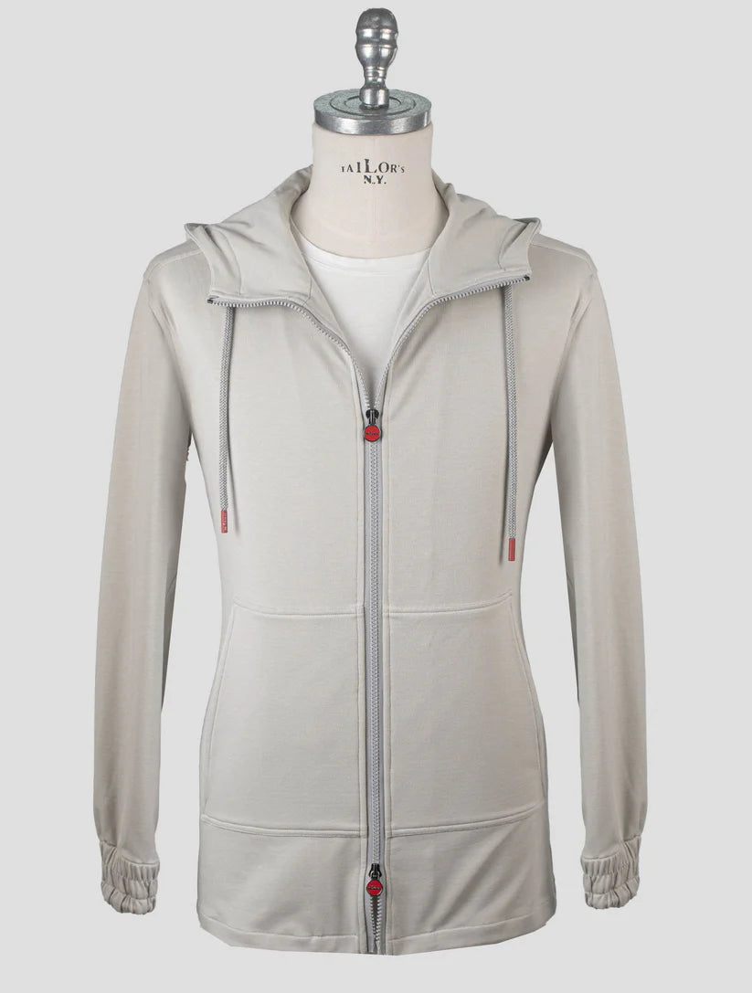Kiton Gray Cotton Ea Tracksuit Short Pants