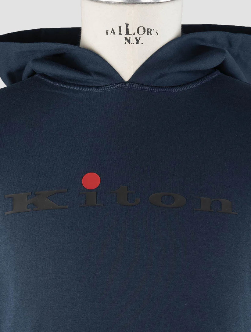 Kiton Blue Cotton Ea Sweater