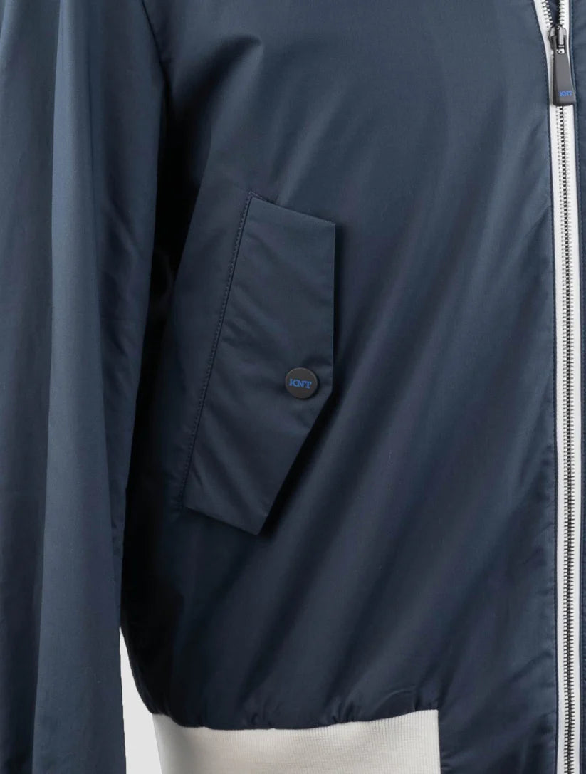 KNT Kiton Blue Cotton Coat