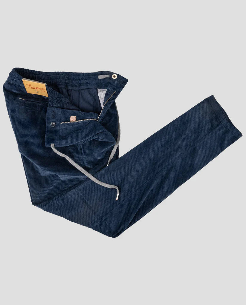 Marco Pescarolo Blue Cotton Ea Velvet Pants