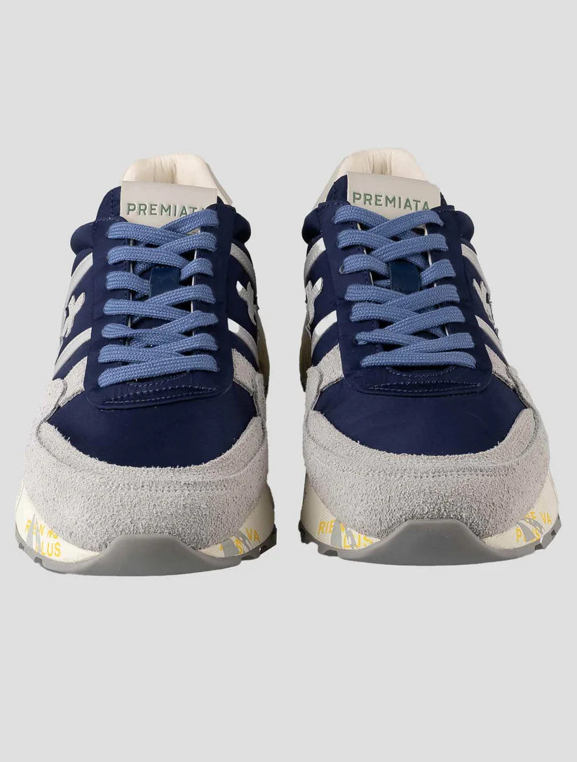 Premiata Gray Leather Suede Pa Pu Sneakers