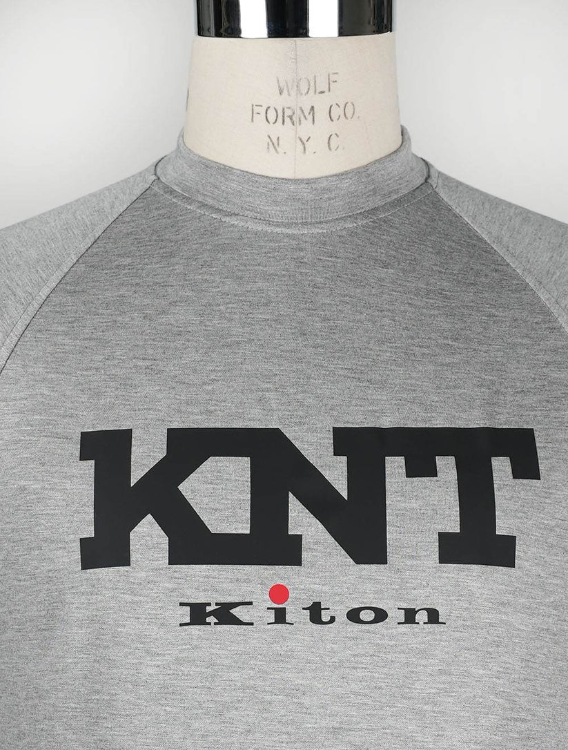 KNT Kiton Gray Viscose Ea Sweater Crewneck