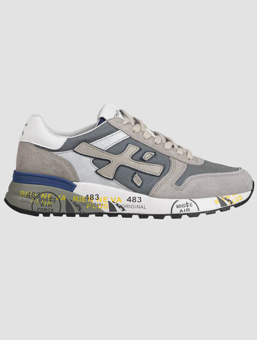 Premiata Multicolor Leather Suede Pa Cotton Sneakers