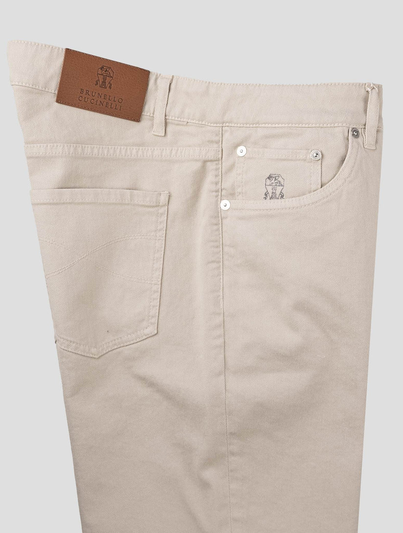 Brunello Cucinelli Beige Cotton Ea Jeans