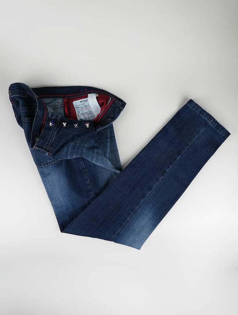 Kiton Blue Cotton Ea Jeans