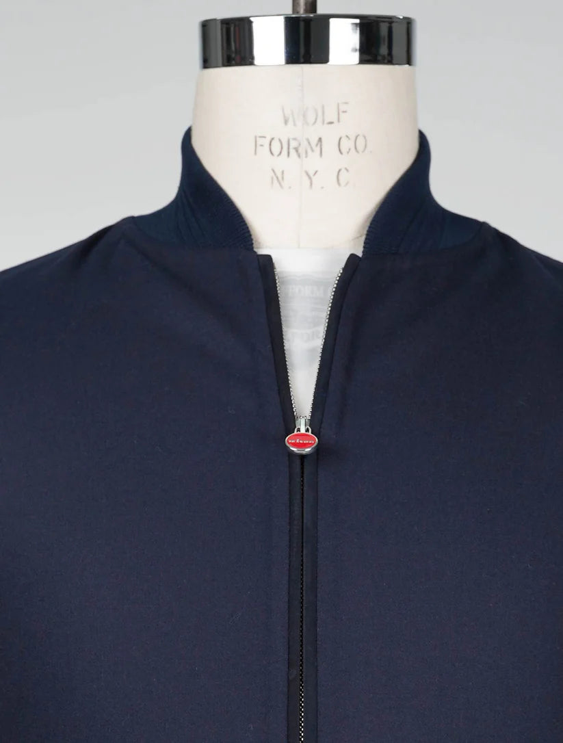 Kiton Blue Wool Ea Coat