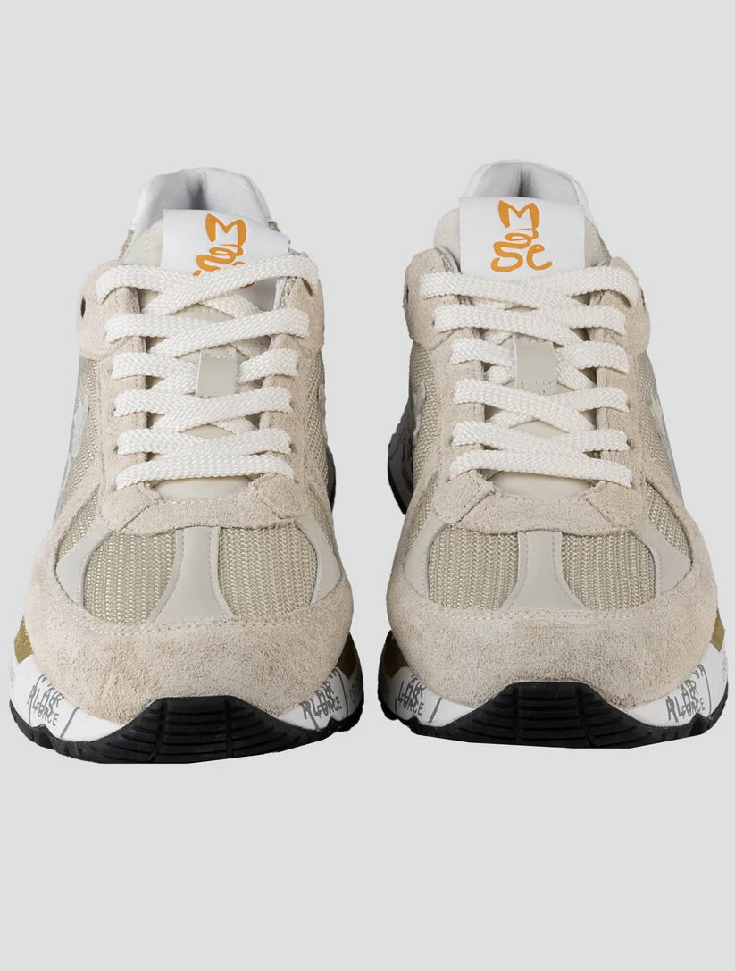 Premiata Beige Leather Suede Pa Sneakers
