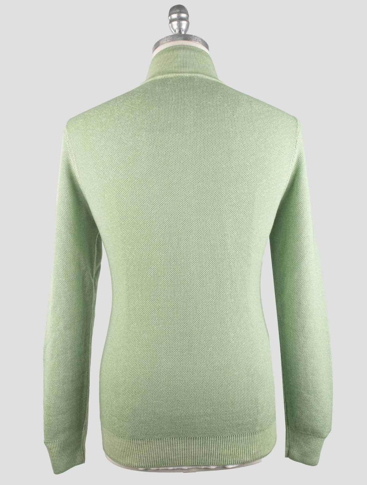 Gran Sasso Green Virgin Wool Sweater Half Zip