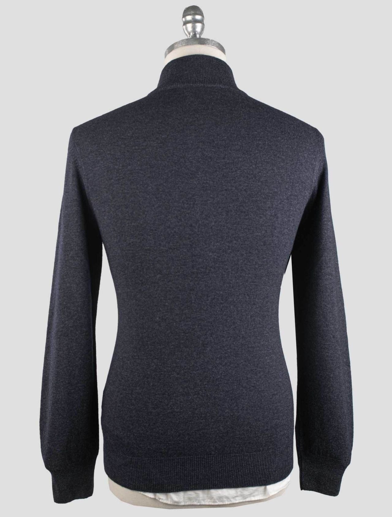 Gran Sasso Blue Virgin Wool Sweater Polo